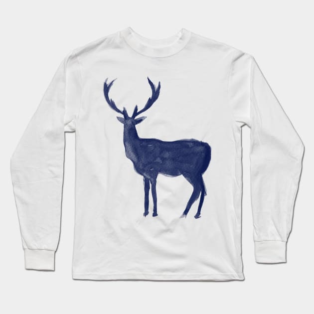 Reindeer Long Sleeve T-Shirt by mikekoubou